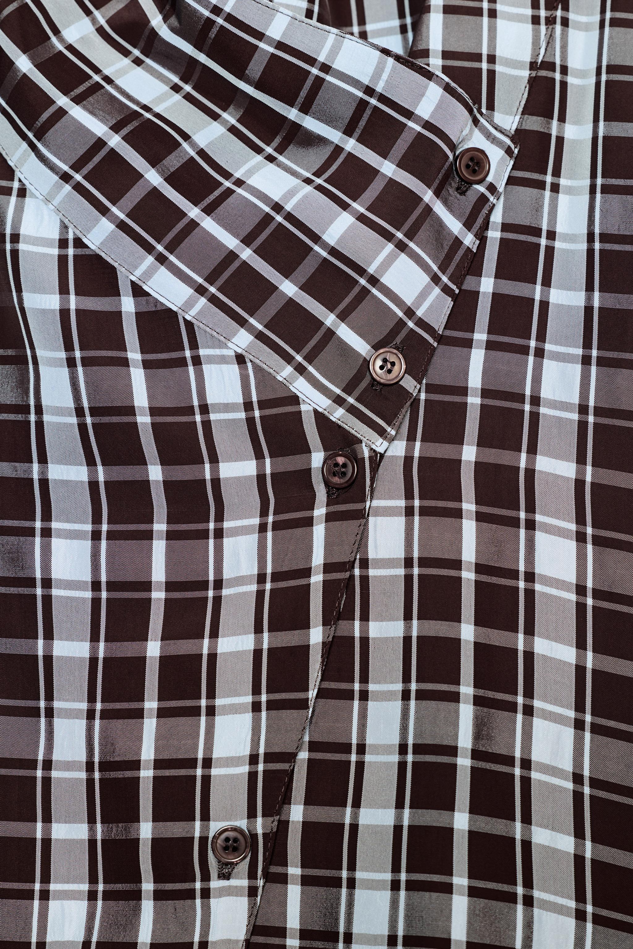 CHEMISE CROISÉE À CARREAUX